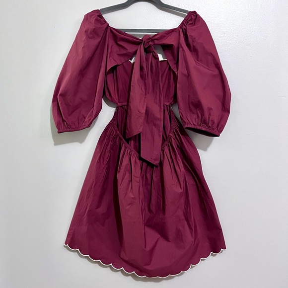 NWT Anthropologie Forever That Girl Sandalwood Brown Scalloped Dress MSRP$160 - Picture 8 of 16